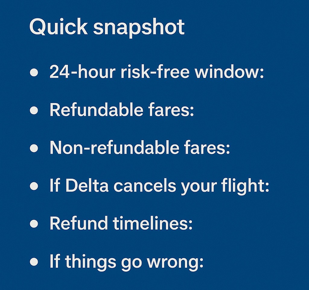Delta Air Lines Cancellation Rules 2025